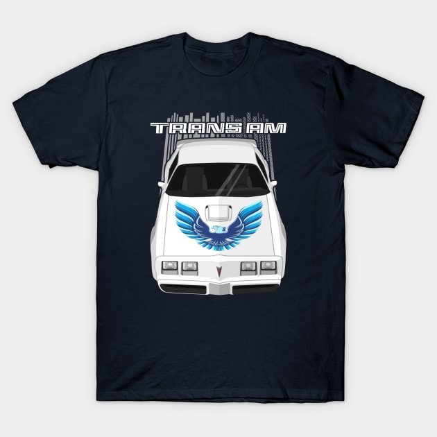 Firebird Trans Am 79-81 - white and blue T-Shirt by V8social